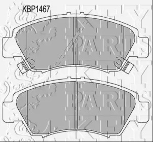 KEY PARTS kbp1467 -  Комплект тормозных колодок, дисковый тормоз